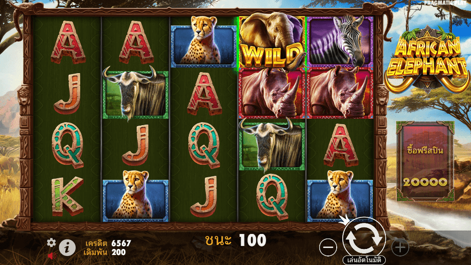 African Elephant Pramatic Play joker123 รีวิว