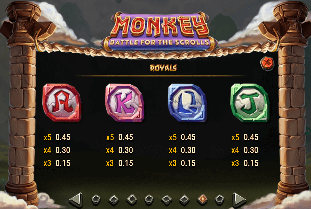 MONKEY BATTLE FOR THE SCROLLS Play'n Go www Joker388