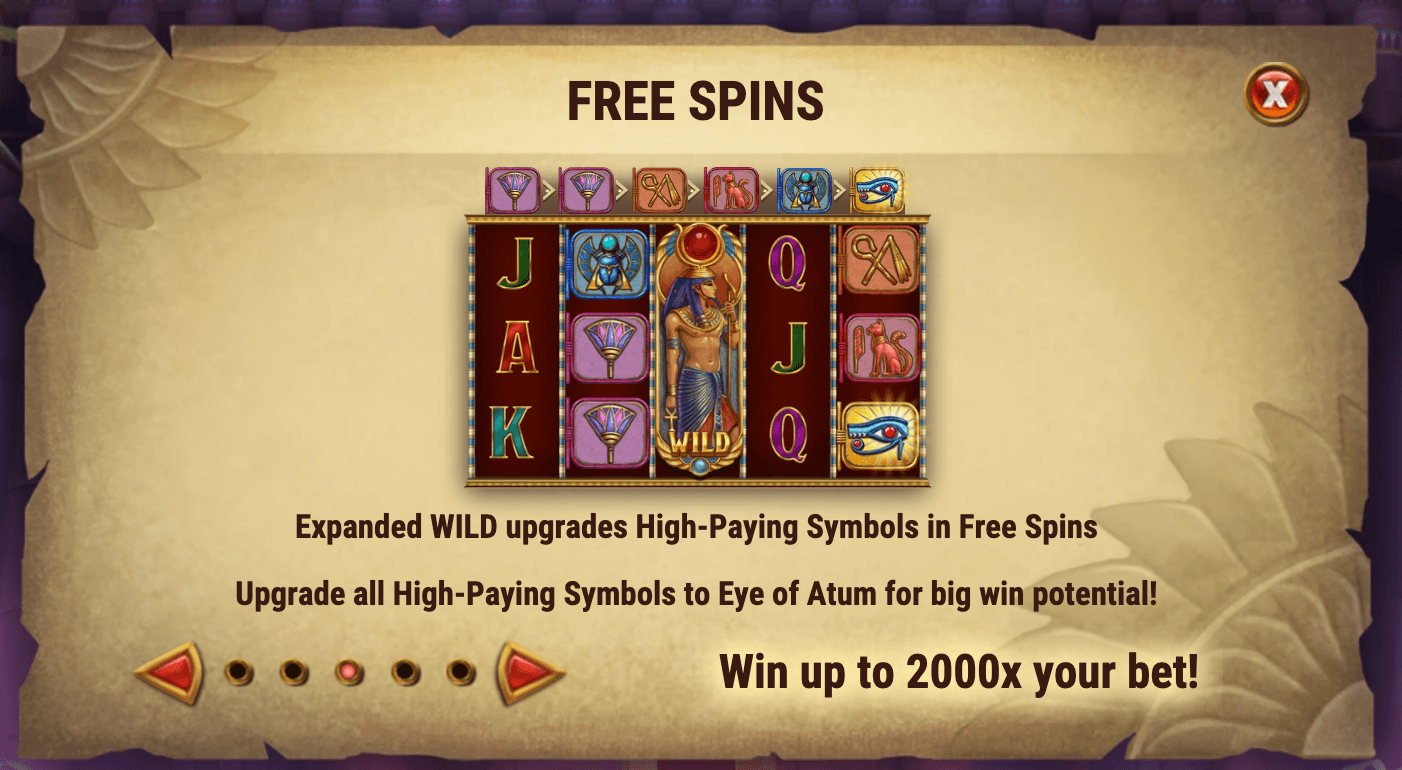 EYE OF ATUM Play'n Go 123Joker game